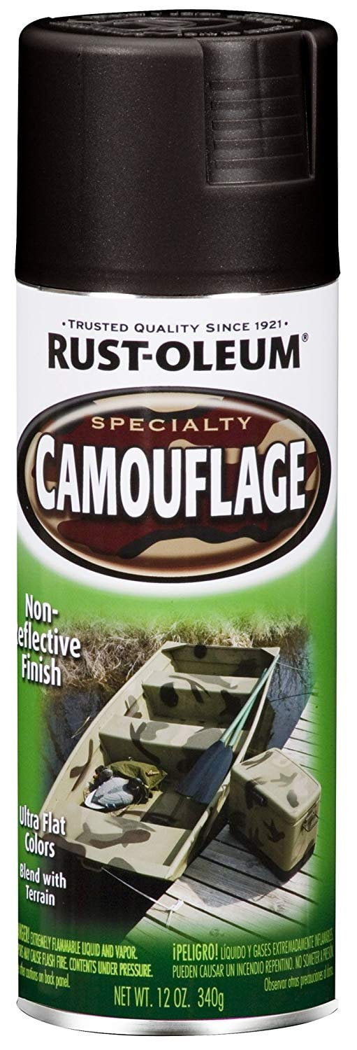 12 Oz Black Camouflage Spray Paint [Set of 6]