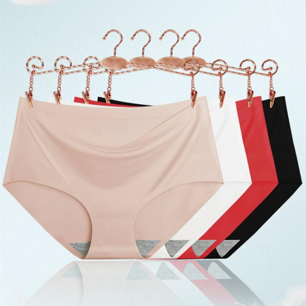 GILIGEGE Women's Underwear 3 Pack Ice Silk Seamless Popular Comfortable  Breathable Underwear Fit for plus Size Underwear (Beige, M) at   Women's Clothing store