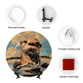 thumbnail image 4 of Kdxio Playful Otter Tropical Beach Bone China Decorative Plate Ceramic Decorative Plate for Home Office Wall Stand Decorative Plates for Home Bedroom-10in, 4 of 6