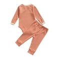 thumbnail image 3 of Baby Lace Trim O-Neck Long Sleeve Romper+ Solid Color Trousers, 3 of 7