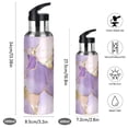 thumbnail image 2 of Yayeee 20oz Insulated Water Bottle Double Wall Stainless Steel with Flip Straw Lid, Pastel Purple Marble Pattern, 2 of 7
