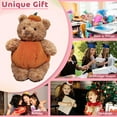 thumbnail image 6 of Adorable Pumpkin Bear Plush Toy, 11.8" Thanksgiving Themed Comfort Toy, Perfect Christmas Day Gift for Both Girl and Boy, 6 of 6