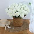 thumbnail image 5 of 12PCS Artificial Roses Silk Flowers Fake Roses Bouquet Long Stem for Home Wedding Decoration Party (Wine), 5 of 5
