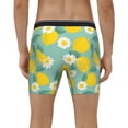 thumbnail image 4 of Salouo Lemons Chamomile Flowers And Leaves Pattern Men's Boxer Briefs, Soft & Breathable Underwear Elastic Waistband Briefs for Men,1-Pack, 4 of 7