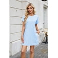 thumbnail image 6 of Yesfashion Womens Summer T-Shirt Dress Casual Short Sleeve Crewneck Loose Flowy Mini Dresses with Pockets, 6 of 9