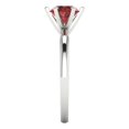 thumbnail image 3 of 1 ct Round Cut Natural Garnet Solitaire 14K White Gold Womens Engagement Ring, 3 of 5