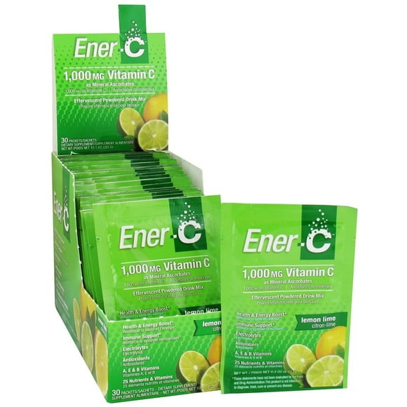 Ener-C - Vitamin C Effervescent Powdered Drink Mix Lemon Lime 1000 mg. - 30 Packet(s)