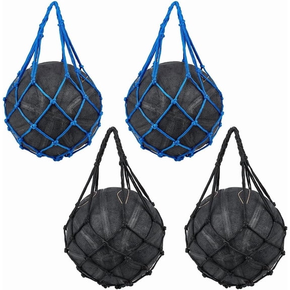 Basketball Net Bags Football Mesh Bag Polyester Storage Sports Ball Holder Carry Bag Single Ball Carrier Training Equipment Bags colorful DIY