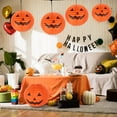 thumbnail image 3 of 11 Inch Halloween Paper Pumpkin Lanterns Jack-O-Lanterns Hanging Halloween Decorations Outdoor Indoor Halloween Party Decorations - 8 PCS, 3 of 6