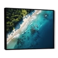 thumbnail image 3 of Designart "Relaxing Coastal Aerial View III" Extra Large Coastal Framed Wall Art - Coastal Green Coastal Beach Bedroom Framed Canvas Wall Art, 3 of 7