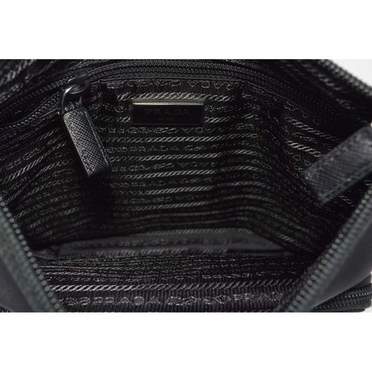 Prada Tessuto Re-Nylon Black Messenger Crossbody Handbag Prada Tessuto Re-Nylon Black Messenger Crossbody Handbag