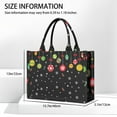 thumbnail image 3 of Large Capacity Tote Bag,Black Christmas Ornament Pattern Handbag Fashion Luxury Tote Bag,15.7"x13"x 5.1" Inches,Laptop Compatible, 3 of 6