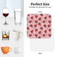thumbnail image 6 of Vsdgher Strawberries Leather Coasters for Drinks, Durable Drink Coasters 4 Set for Tabletop Protection, Luxurious Home Décor and Housewarming Gift ( {designName})Square, 6 of 6