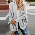 thumbnail image 1 of Ikevan Women Long Sleeve Knit Winter Cardigan Sweater Solid Color Coat Gray 4(One size), 1 of 6