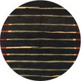 thumbnail image 1 of Ahgly Company Indoor Round Contemporary Chocolate Brown Abstract Area Rugs, 5' Round, 1 of 6
