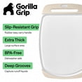 thumbnail image 3 of GORILLA GRIP Oversized 100% BPA Free Reversible Kitchen Cutting Board Set of 3, Juice Grooves, Dishwasher Safe, Almond, 3 of 10