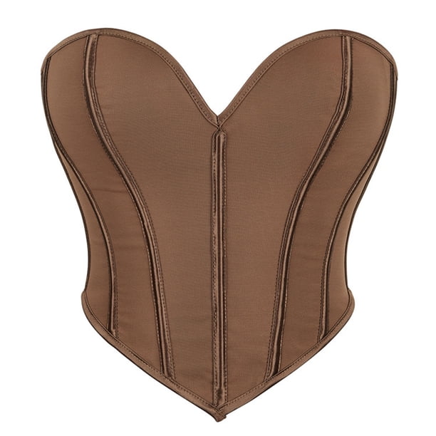 Top de poliéster para mujer, informal, con cuello liso, moldeador de cintura, corsé bajo el busto, cinturón