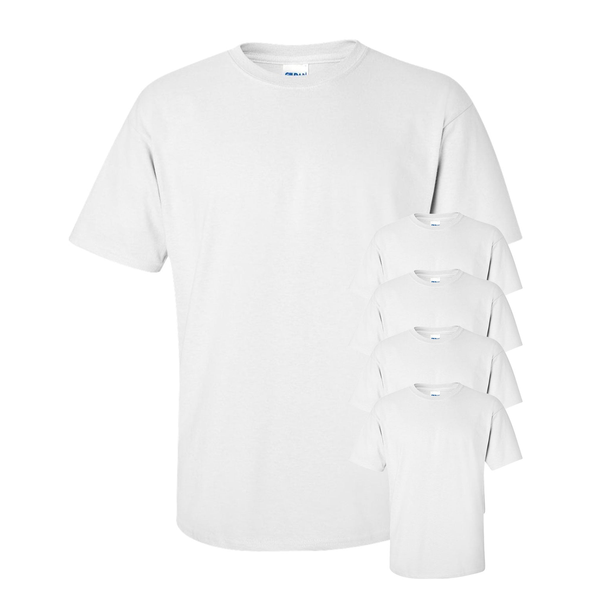 Kiwi Pack of 5 XL Gildan Mens Seamless Double Needle T-Shirt