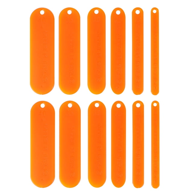 SHISUYAN Réparation de Filet Ensemble de 12 Navette en Plastique Orange pour Fabrication et Tissage de Filet à Poissons