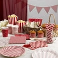 thumbnail image 3 of Boîtes à Popcorn en Papier Support de Sacs à Popcorn Blanc Rouge Rayé Lot de 60, 3 of 6