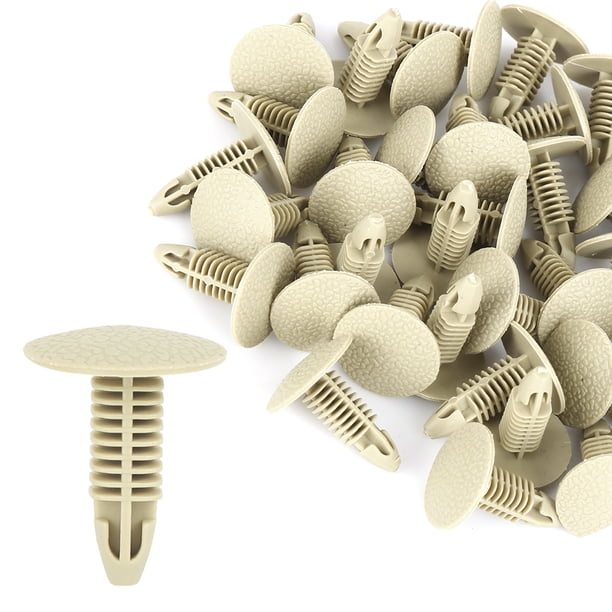 40pcs 6mm Agujero Diámetro Plástico Tornillo Remaches Panel Ajuste Clip Caqui para Coche