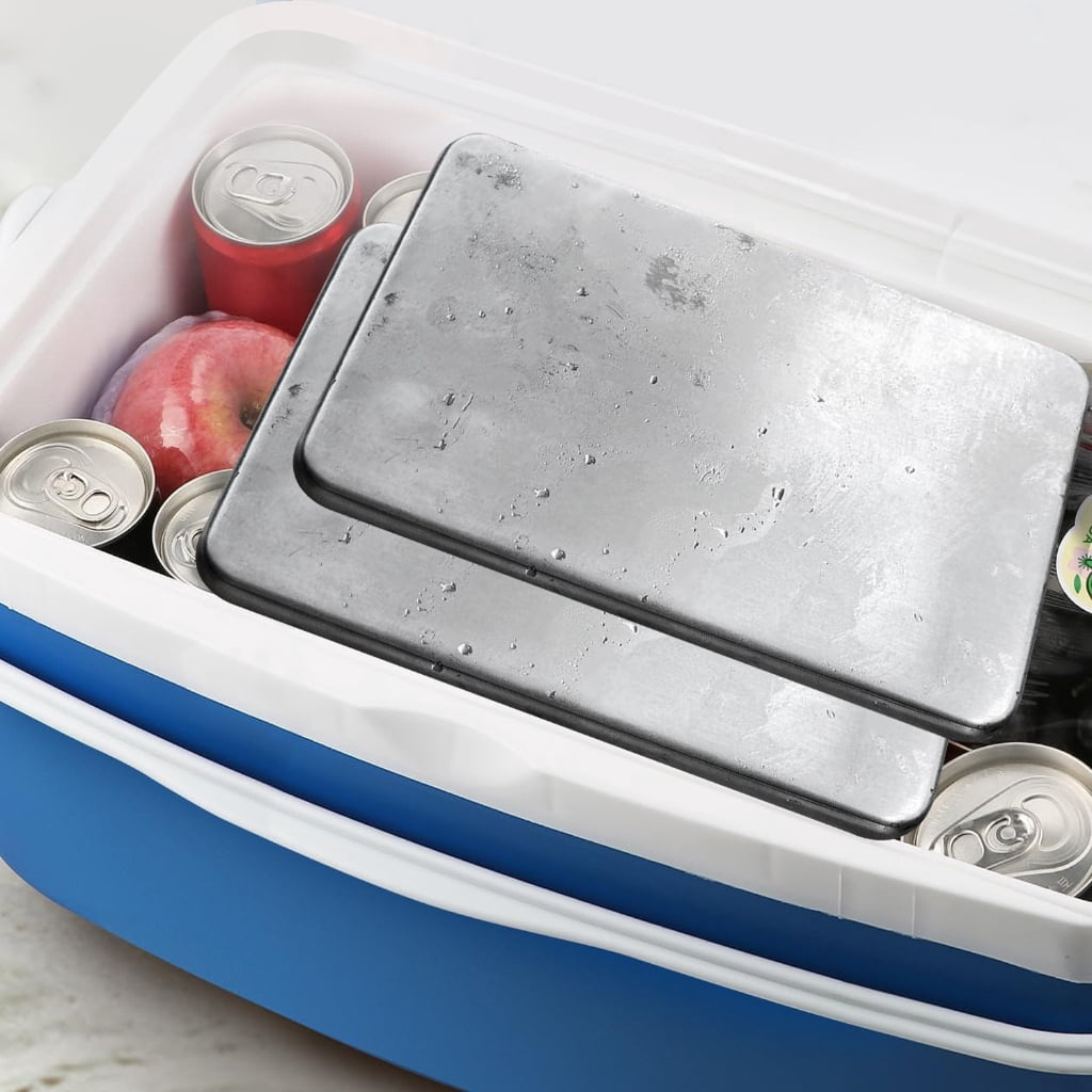 Geemin Ice Packs for Lunch Boxes Reusable Stainless Steel Ice Packs for Coolers, Camping, and Picnic Baskets Metal lunch box Ice Packs Keep Food and Drinks Fresh and Cool