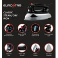 thumbnail image 5 of EUROSTAR IR900CL Classic Steam/Dry Anti-Drip Iron, Black, 5 of 6