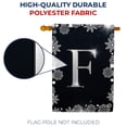 thumbnail image 3 of America Forever Winter Monogram Letter F House Flag Vertical Double Sided 28 x 40 inches Christmas Holiday Seasonal Flags for Outdoor, Yard, Porch Decoration, Silver Snowflakes Decoration, 3 of 4