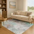 thumbnail image 7 of Addison Rugs Mayfield Premium Machine Washable Transitional Abstract Teal Rectangle Rug, 10' x 14', 7 of 7