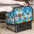 thumbnail image 2 of Toaster Covers 2 Slice, Astronaut Tropical Dolphin Waterproof Bread Machine Cover Fits for Standard 2 Slice Toasters, Home Decor Toaster Protection with Hanging Rope, 2 of 7