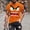 Orange, variant on Summer Mens Plus Size T Shirts Funny Short Sleeve Clothes for Men Shirts Vacation Orange Graphic Running Tops