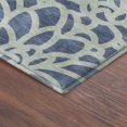 thumbnail image 3 of Addison Rugs Mayfield Premium Machine Washable Transitional Lattice Navy Round Rug, 8' x 8', 3 of 5