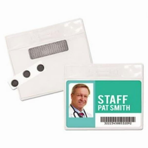 AV  3 x 4 in. Magnetic-Style Name Badge Kits - Pack of 20