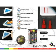 Tooli-Art Acrylic Paint Pens Assorted Multicolor Vibrant Markers with Double Sided Extra Fine And Medium Tip Marker Set of 18