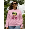 thumbnail image 2 of Pastell A Beautiful Woman Portrait. Sweatshirt Women -David Coleman Jr Designs, Female 3X-Large, 2 of 4