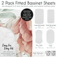 thumbnail image 5 of Sweet Jojo Designs Peony Floral Garden Pink Ivory and Green Baby Bassinet Fitted Sheets 2 Piece Set, 5 of 6