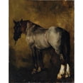 thumbnail image 2 of Carl Schuch 12x14 Gold Ornate Wood Frame and Double Matted Museum Art Print Titled - Horse Study, 2 of 4