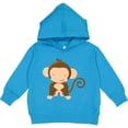 thumbnail image 2 of Inktastic Happy Monkey Toddler Hoodie, 2 of 4
