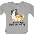 thumbnail image 4 of Inktastic I Love My Mimi Loves Me Cat Boys or Girls Long Sleeve Baby Bodysuit, 4 of 5
