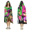 thumbnail image 2 of Splatoon Hooded Blanket Poncho, Wearable Hooded Blanket Cozy Soft Warm Plush Fleece Blanket for Adult Women Men, 2 of 7