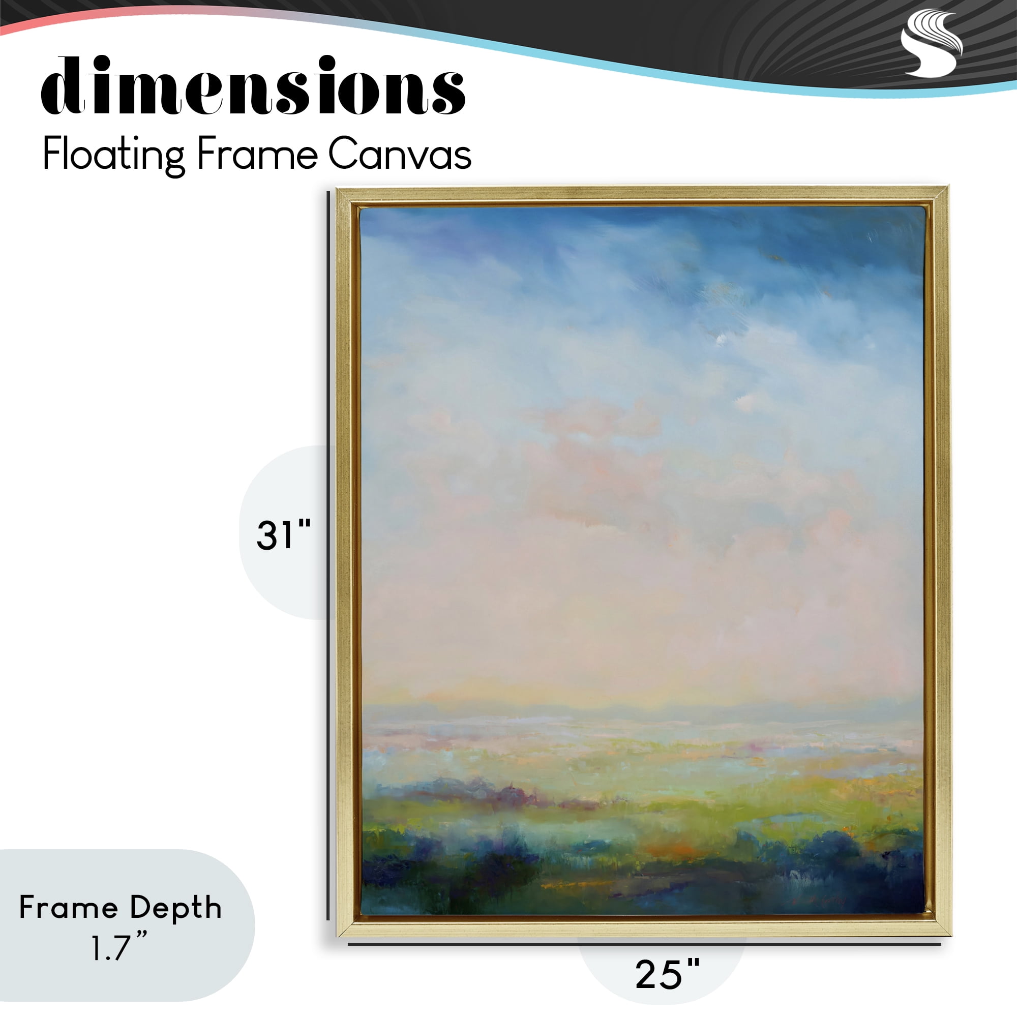 Stupell Industries Mystic Marsh Serenity Gold Framed Floater Canvas Wall Art, design by William McCarthy