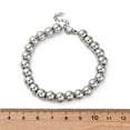 thumbnail image 4 of Non-Tarnish 202 Stainless Steel Round Beaded Bracelets for Men Women Stainless Steel Color 6-3/4 inch(17cm), 4 of 4