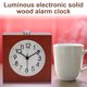 thumbnail image 3 of Reloj despertador de madera electrónico Dormitorio Luminoso Luz de noche silenciosa Estudiante Niños Lámpara de escritorio Cuadrada sidaley HA001303-04B, 3 of 6