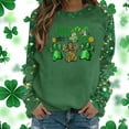 thumbnail image 2 of Happy St Patricks Day Shirt Women Dog Paw Print Sweatshirt Long Sleeve Crewneck Pullover St Patrick's Day Shamrock Graphic Shirts, 2 of 5