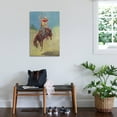 thumbnail image 3 of Art.com Cowgirl on Bucking Horse Painting Art Print, 24" x 36", 3 of 4
