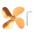 thumbnail image 2 of 4 Blade Aluminum Alloy Fireplace Fan Blade Replacement For Stove Fan Accessories, Improve Heating Efficiency, Easy Installation, Widely Compatible, 2 of 8