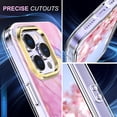 thumbnail image 5 of Tarise iPhone 14 Pro Max Case with Screen Protector, [Wireless Charging] Shockproof Drop Proof Dual Layer Rugged Hybid Back Cover with TPU Impact Resistant for Apple iPhone 14 Pro Max, Pink Marble, 5 of 8