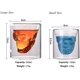 thumbnail image 2 of Vaso de doble pared con motivo de calavera, transparente, para café, vino, cerveza, té, juego de 2 transparente Xemadio LKX-0111-1, 2 of 6