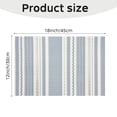 thumbnail image 3 of SMIXLN Placemats Set of 4, Vinyl Woven Place Mats for Kitchen Table Indoor/Outdoor, Washable Placemat Wipeable Dining Table Mats, Silver Stripe, 12x18 Inch, 3 of 7