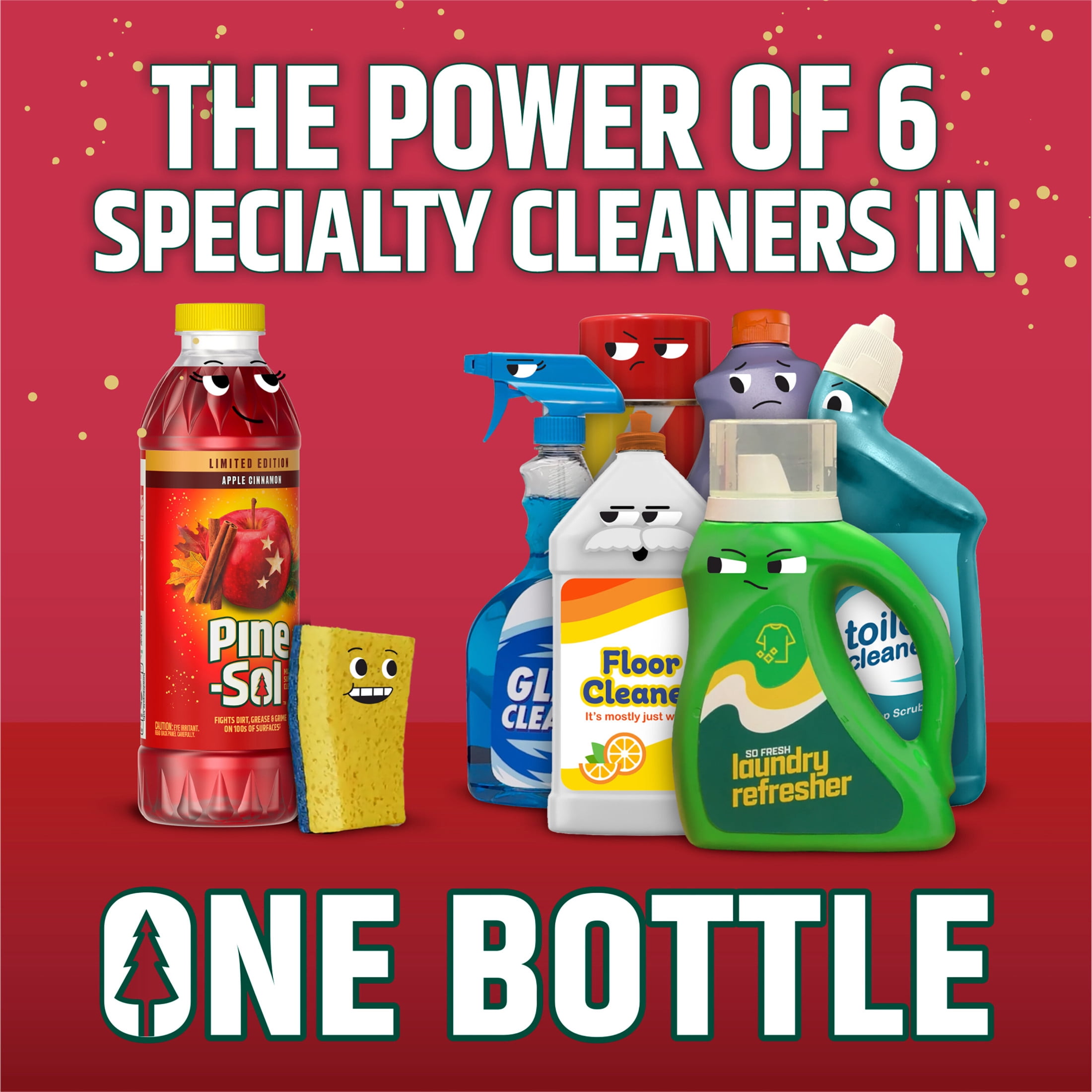 Pine-Sol Multi-Surface Cleaner, Apple Cinnamon Scent, Limited Edition, 24 fl oz